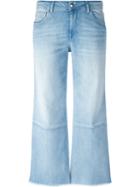 The Seafarer Cropped Flared Jeans, Women's, Size: 26, Blue, Cotton/polyester/spandex/elastane