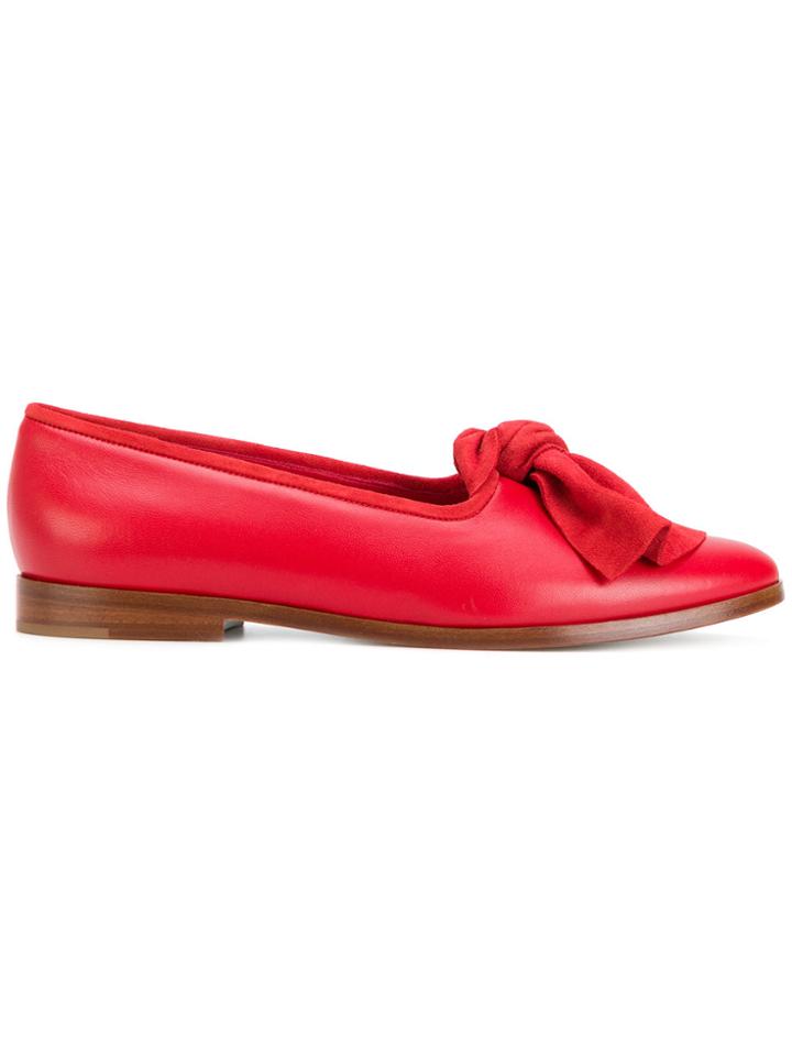 Mansur Gavriel Bow Ballerinas - Red