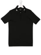 Emporio Armani Kids Logo Short-sleeve Polo Shirt - Black