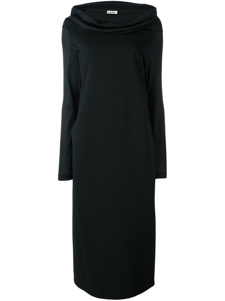 Jil Sander Roll Neck Dress, Women's, Size: 36, Black, Polyamide/spandex/elastane/viscose/silk
