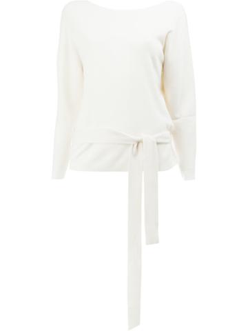 Maison Ullens Belted Sweater - White