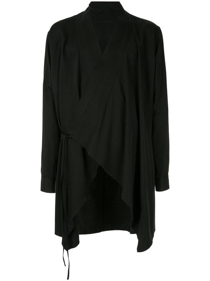 Julius Wrap Style Shirt - Black