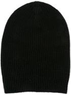Rick Owens Ribbed Beanie, Women's, Black, Polyamide/cashmere/wool