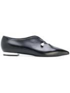 Coliac Faux-pearl Embellished Loafers - Black