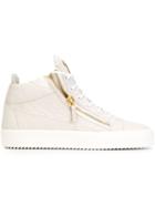Giuseppe Zanotti Design Kriss Hi-top Sneakers, Men's, Size: 43, Grey, Leather/rubber