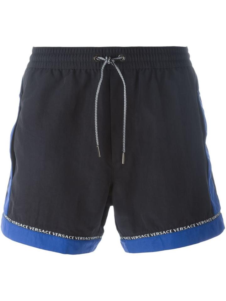Versace 'sport' Swim Shorts, Men's, Size: 4, Black, Polyamide/polyester