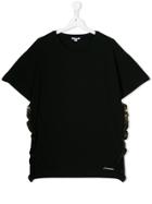 Simonetta Ruffle Trim T-shirt - Black