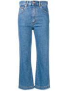 Fiorucci Cropped Flare Jeans - Blue