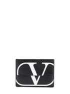 Valentino Valentino Garavani Contrasting Logo Card Holder - Black