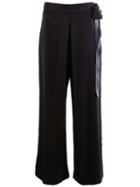Maison Rabih Kayrouz Wide Leg Trousers, Women's, Size: 36, Black, Silk/spandex/elastane