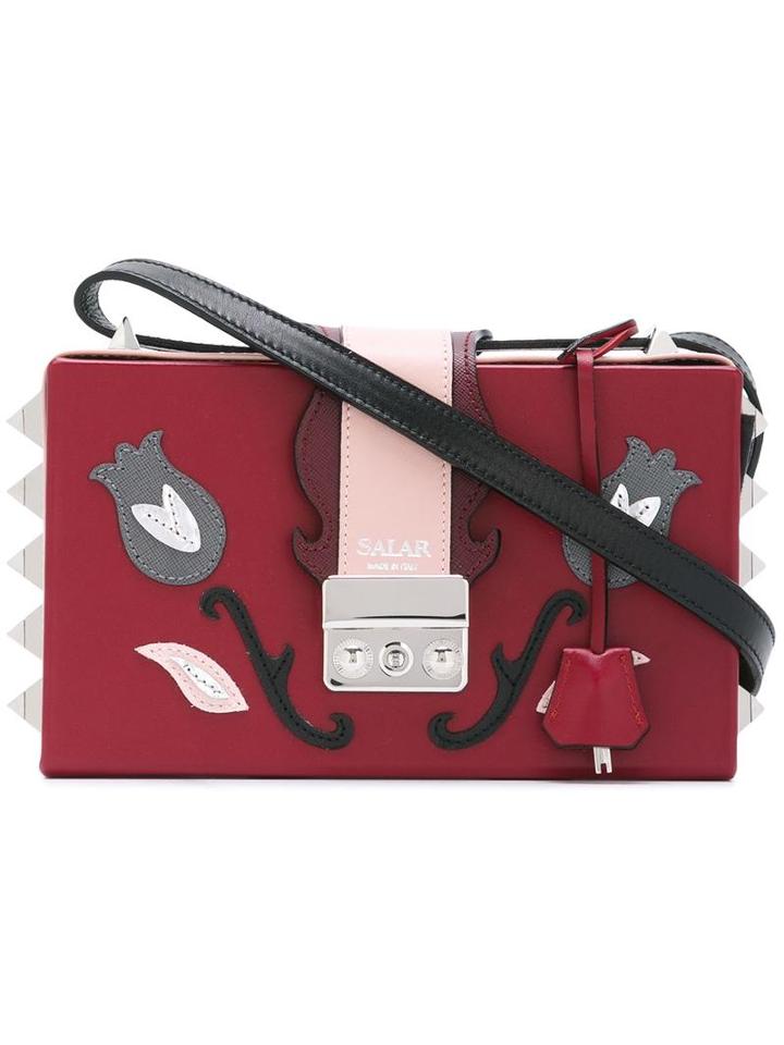 Salar Floral Motif Crossbody Bag, Women's, Pink/purple