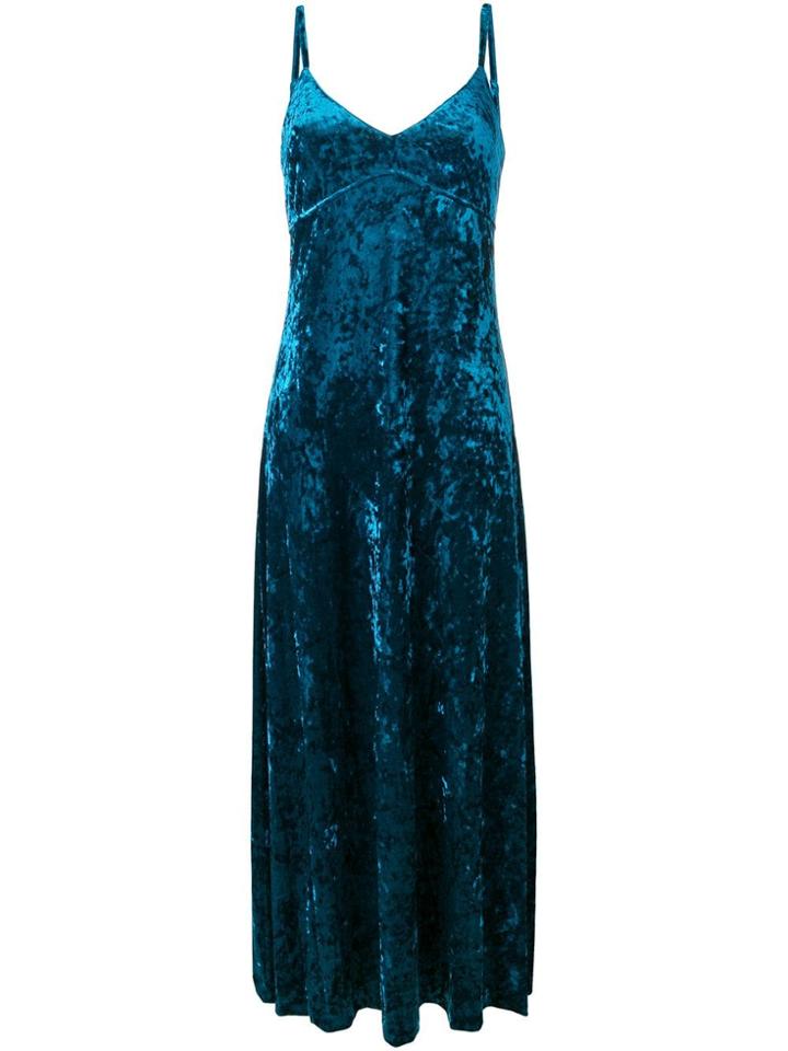 Michael Kors Collection Long Velvet Dress - Blue