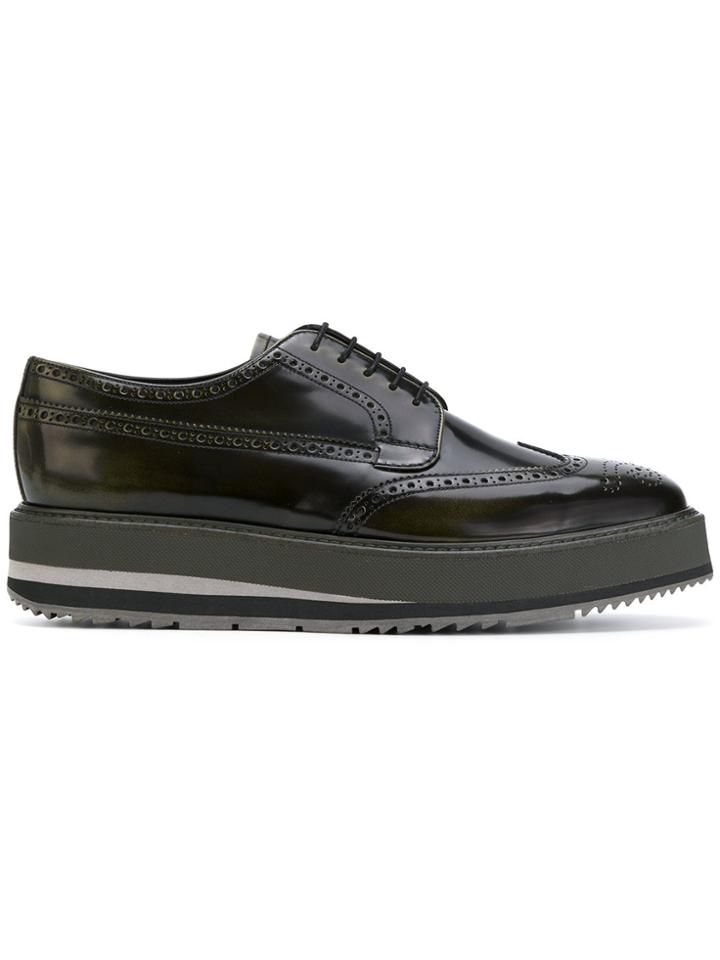 Prada Smoky Brogues - Green