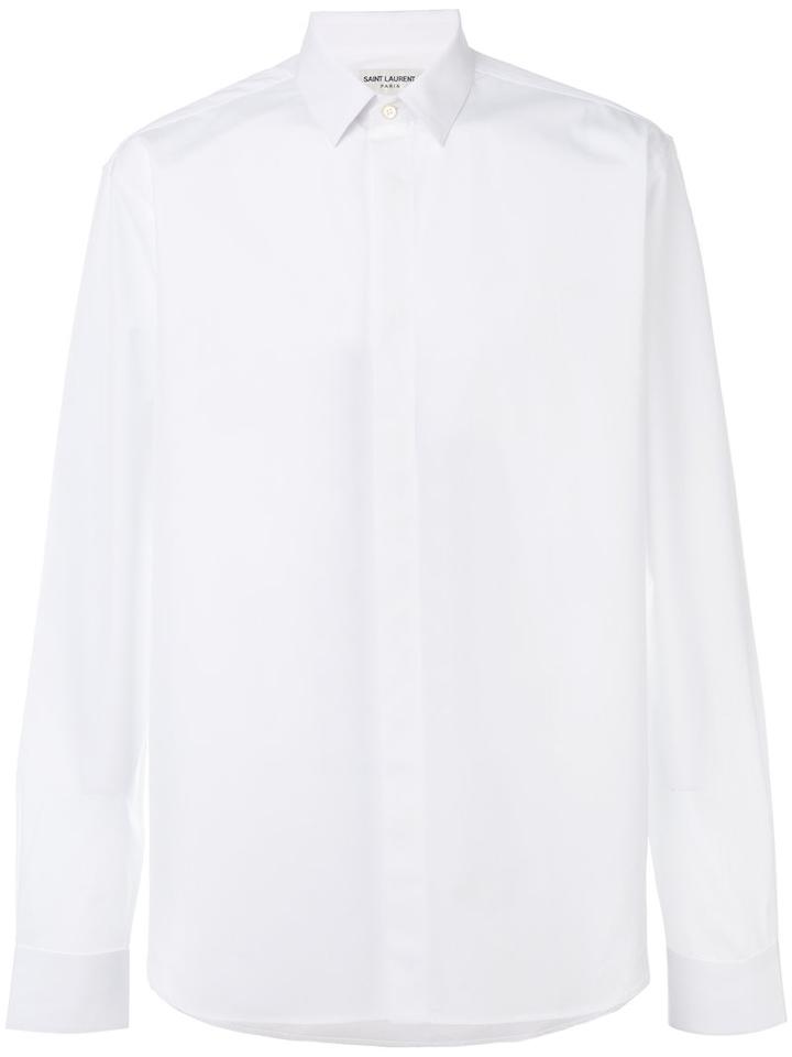 Saint Laurent - Yves Collar Shirt - Men - Cotton - 40, White, Cotton