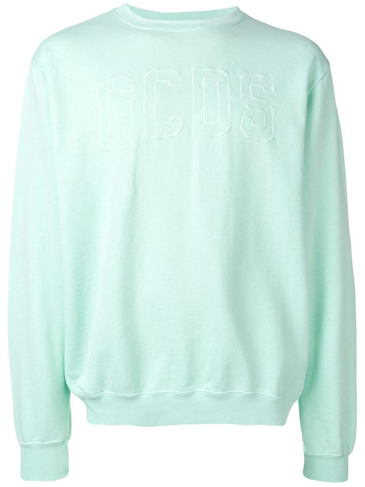 Gcds Logo Patch Crew Neck Sweatshirt - Green