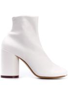 Mm6 Maison Margiela Squared Ankle Boots - White