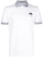 Alexander Mcqueen Bird And Skull Embroidered Polo Shirt - White