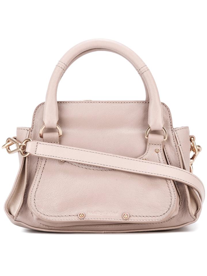 See By Chloé Miya Crossbody Bag, Women's, Pink/purple, Sheep Skin/shearling/cotton