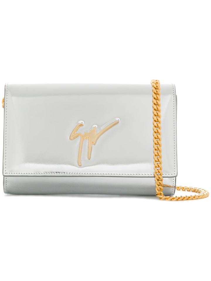 Giuseppe Zanotti Design Cleopatra Clutch Bag - Metallic