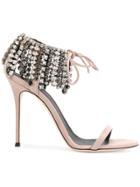 Giuseppe Zanotti Design Carrie Crystal Sandals - Pink & Purple