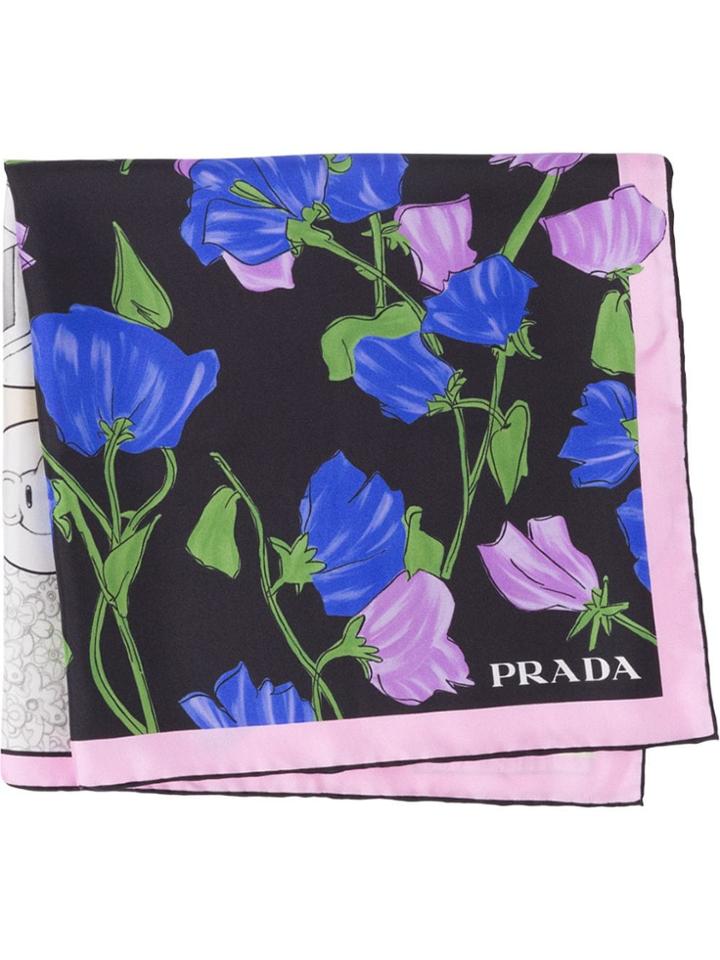 Prada Double Match 55 Silk Foulard - Purple