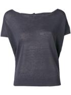 Peserico Knitted T-shirt - Grey