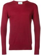Obvious Basic Crew Neck Pullover - Red