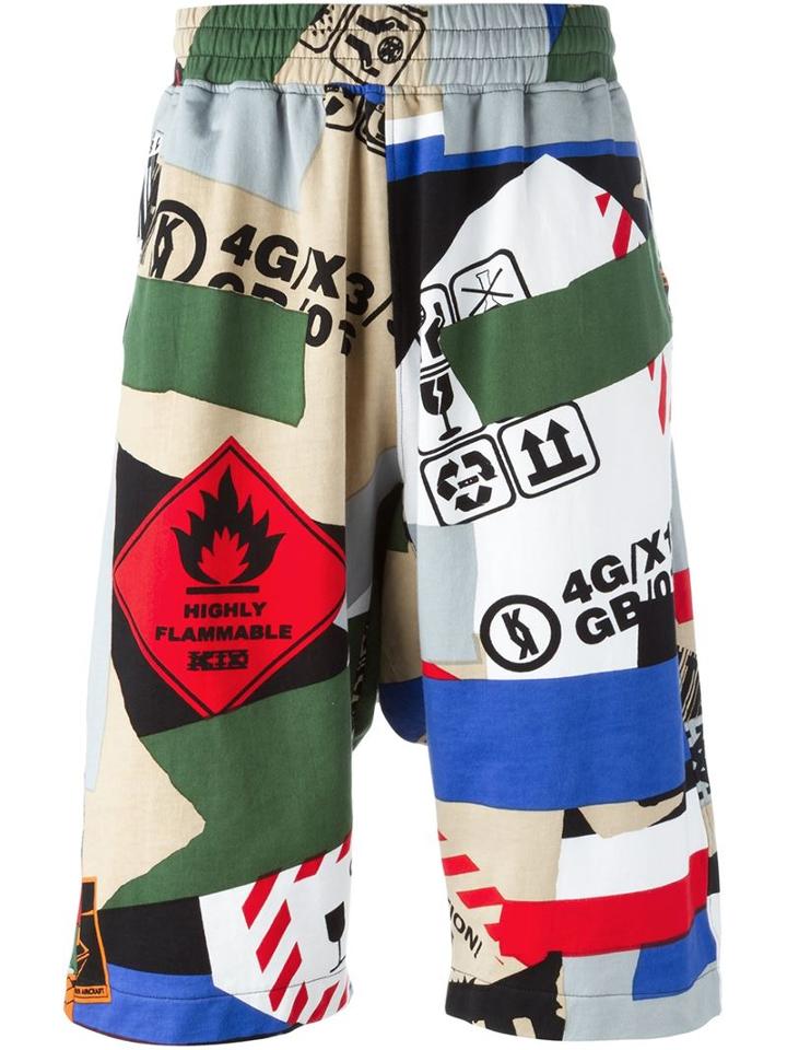 Ktz Printed Track Shorts, Men's, Size: M, Cotton