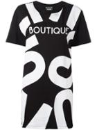 Boutique Moschino Oversized T-shirt, Women's, Size: 42, Black, Cotton