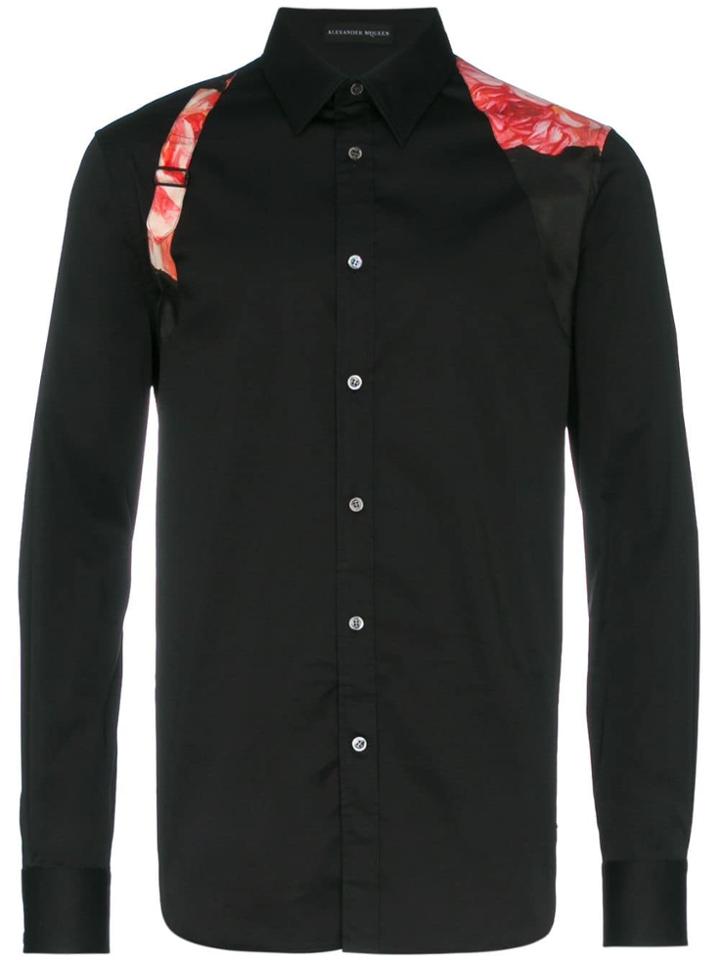 Alexander Mcqueen Silk Belted Detail Shirt - Black