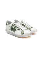 2 Star Kids Teen Camouflage Trim Sneakers - White