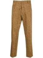 R13 Leopard Printed Cropped Trousers - Neutrals