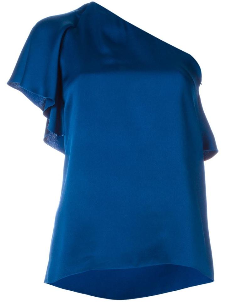 Lanvin One Shoulder Top, Women's, Size: 40, Blue, Viscose/acetate