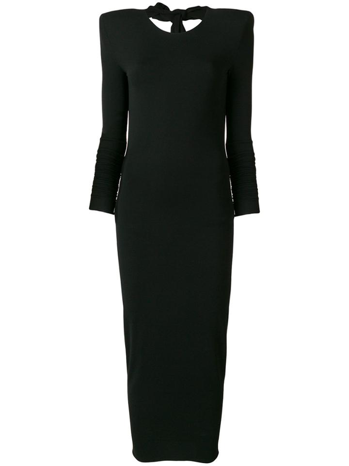 Alexandre Vauthier Open Back Long Dress - Black