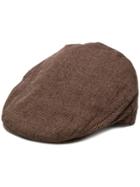 Hackett Checked Beret - Brown