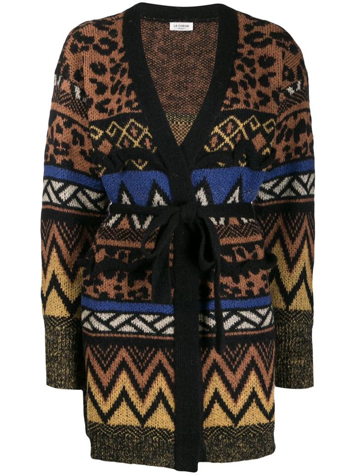 Twin-set Jacquard-knit Cardigan - Brown