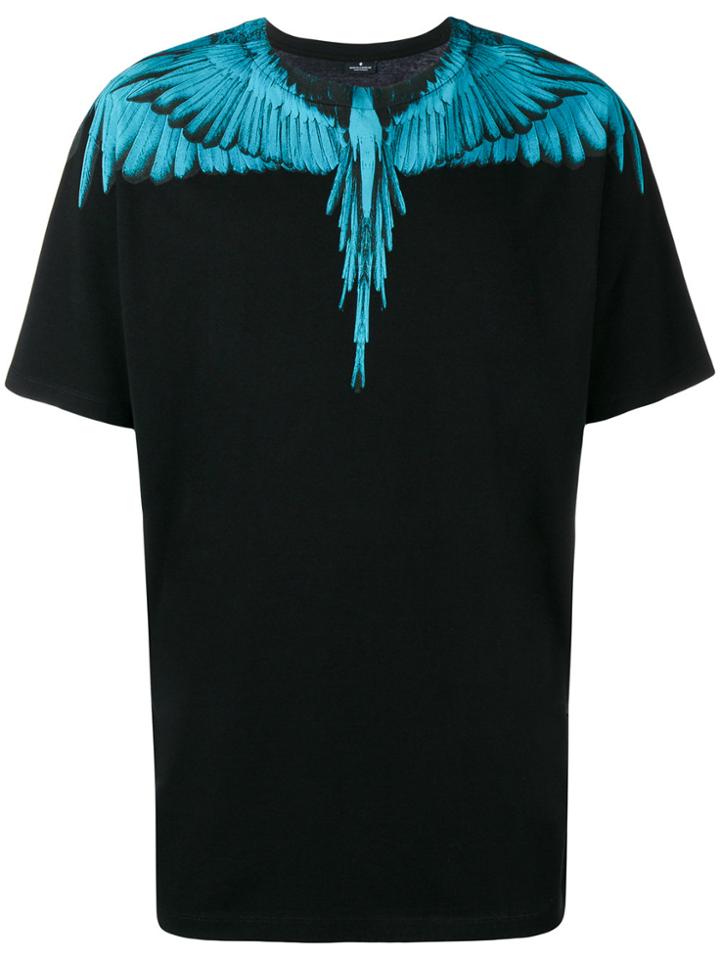 Marcelo Burlon County Of Milan Placement Prined Bird T-shirt - Black