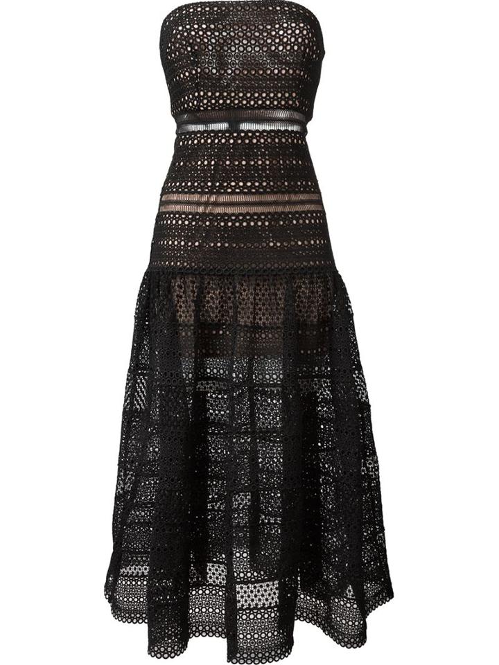 Self-portrait Crochet Lace Strapless Dress