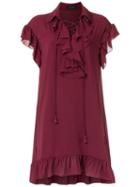 Olympiah - Ruffled Dress - Women - Polyester - 42, Red, Polyester