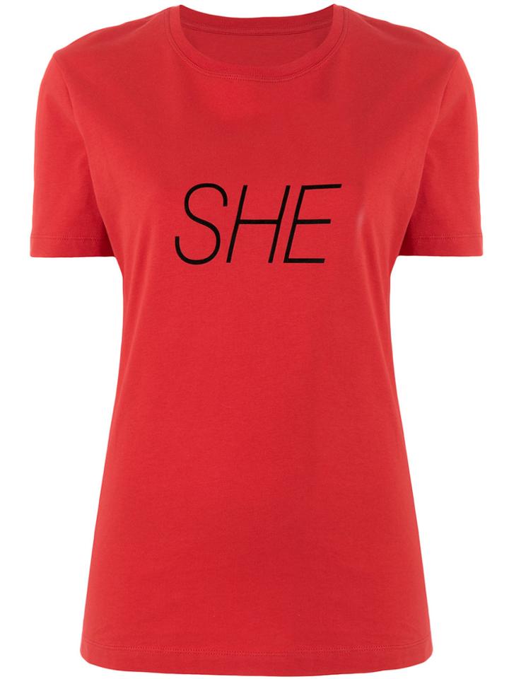 Paco Rabanne She Slogan T-shirt - Red