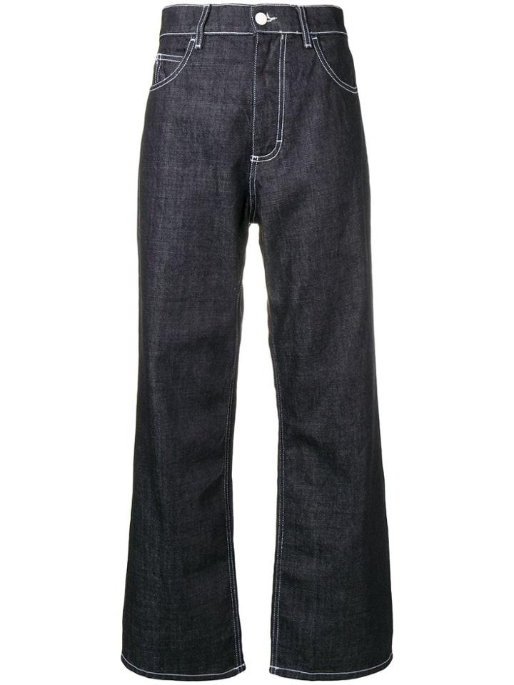 Marni Rabbit Print High-waisted Jeans - Blue