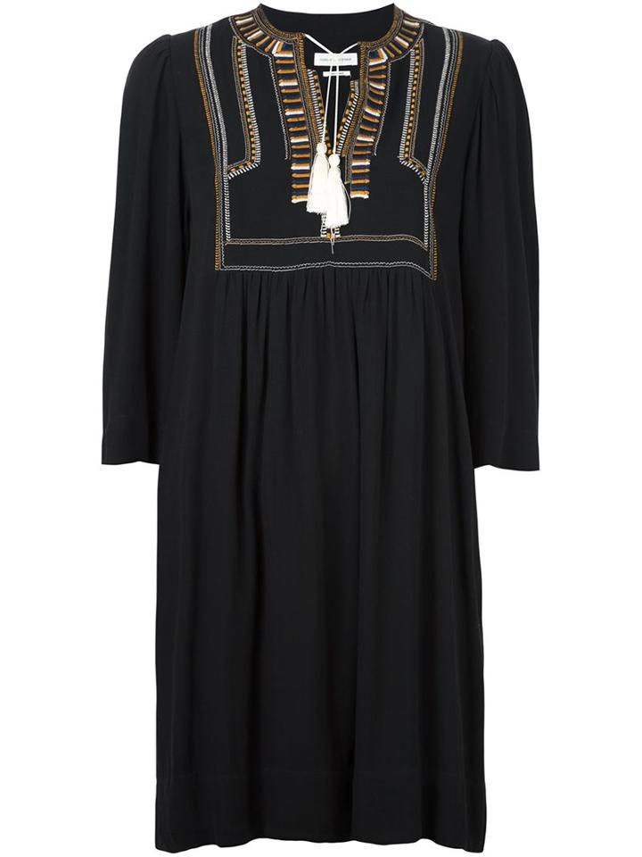 Isabel Marant Étoile 'clara' Dress, Women's, Size: 40, Black, Polyester/viscose