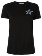 Amen Star Patch T-shirt, Women's, Size: 44, Black, Cotton/glass