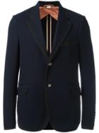 Gucci Two Button Textured Blazer - Blue