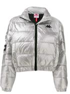 Kappa Metallic Puffer Jacket - Silver