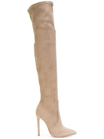 Gianni Renzi Knee High Boots - Nude & Neutrals