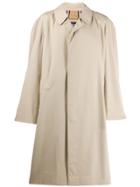 Burberry Pre-owned 1990's Single-breasted Overcoat - Neutrals