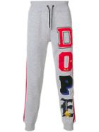 Hydrogen Varsity Patch Track Pants - Grey