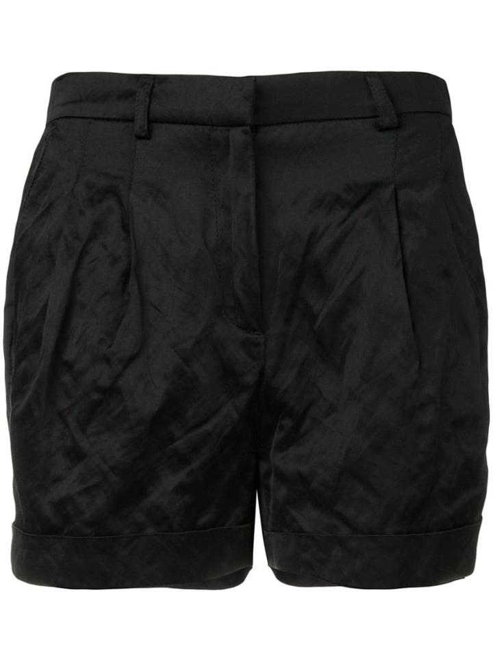 Philosophy Di Lorenzo Serafini Creased High Waisted Shorts - Black