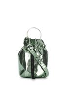 Mm6 Maison Margiela Mini Drawstring Bucket Bag - Green
